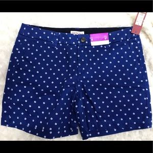 Cute blue polka dot Merona chino shorts NWT size 4